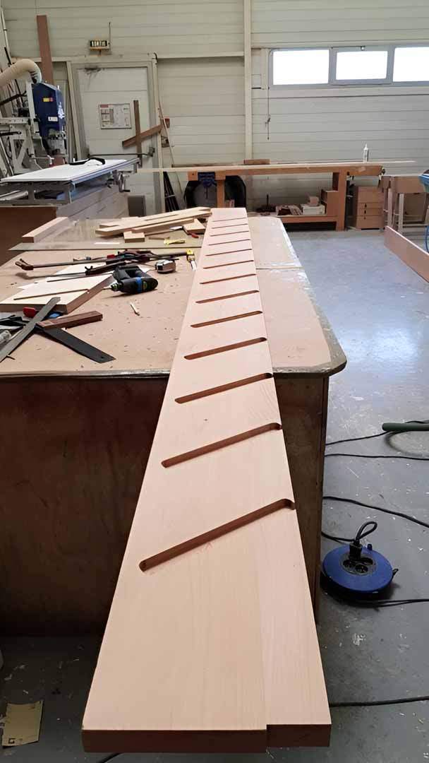 Escalier bois et verre a Boissy l A 650c