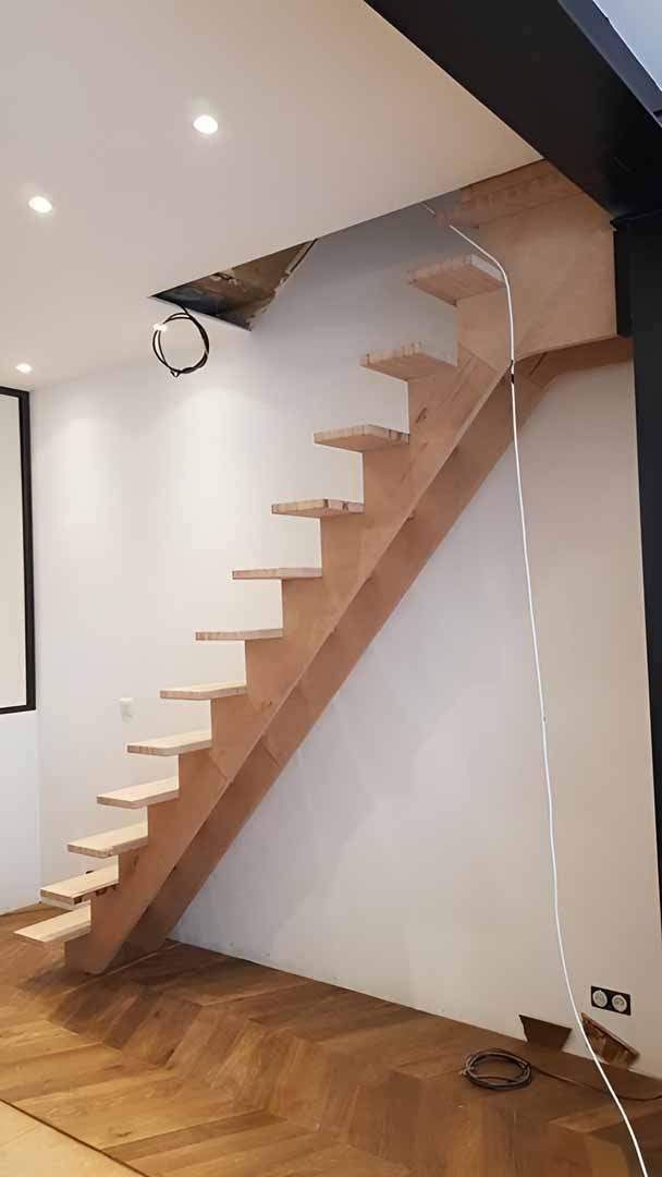 Escalier bois et verre a Boissy l A 61fc (1)