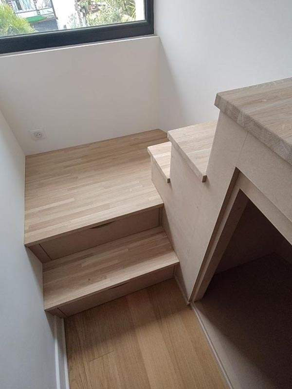 Pose d’escaliers bois sur mesure à Boissy l’Aillerie